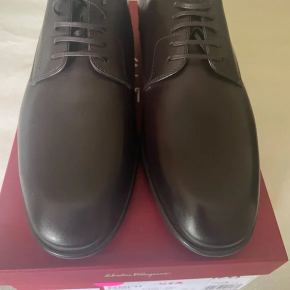 Ferragamo Men\'s Fosco Leather Derby Shoes 9 E Brand New in Box $880 T. MORO Salvatore Ferragamo | Shoes | Ferragamo Mens Fosco Leather  main image 4